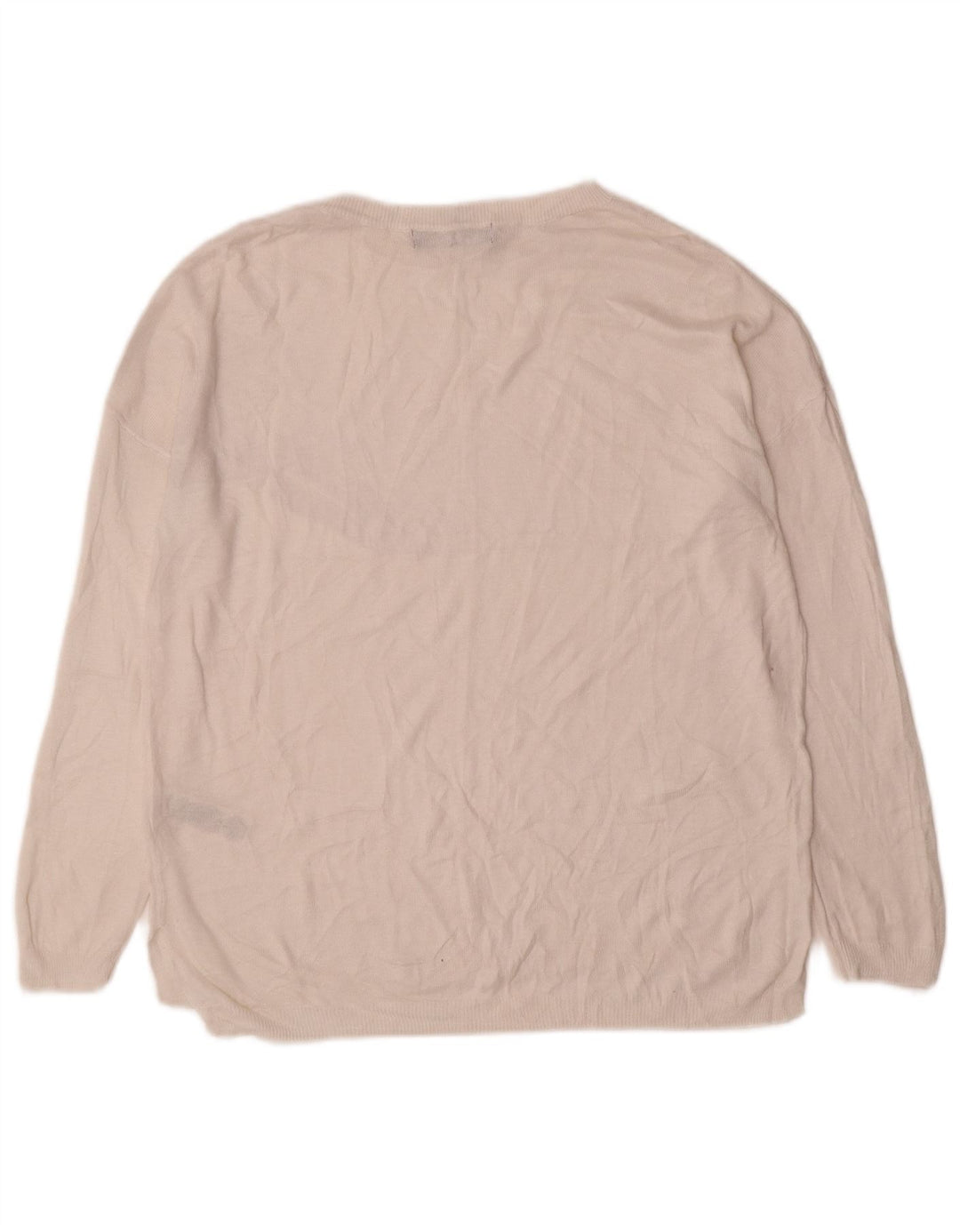 Suéter feminino Marks & Spencer com gola canoa UK 14 médio off white