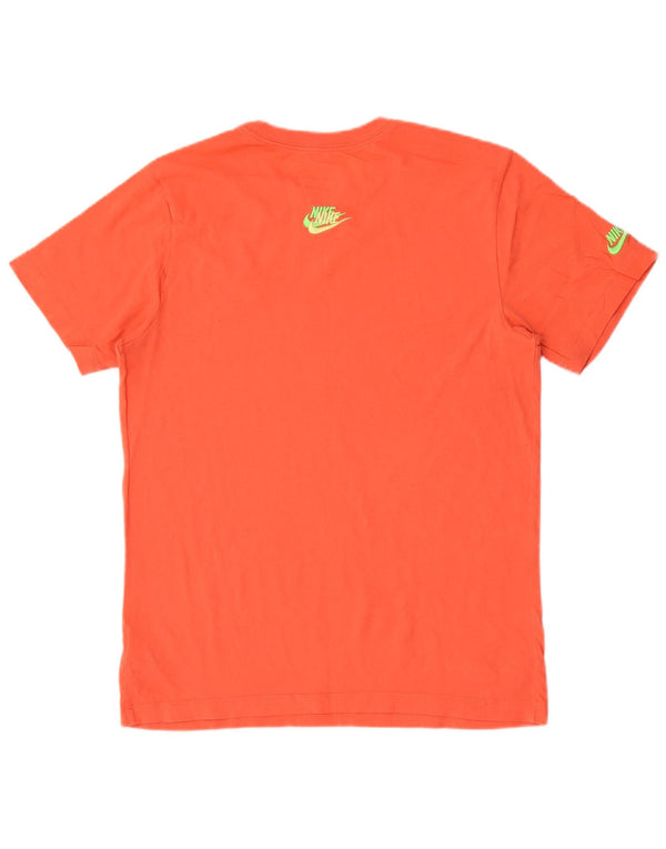 Camiseta Nike masculina gráfica Top pequeno de algodão rosa esportivo