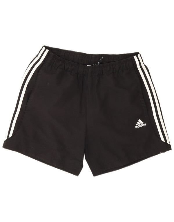 Shorts esportivos masculinos Adidas Regular Fit médio preto poliéster esportivo
