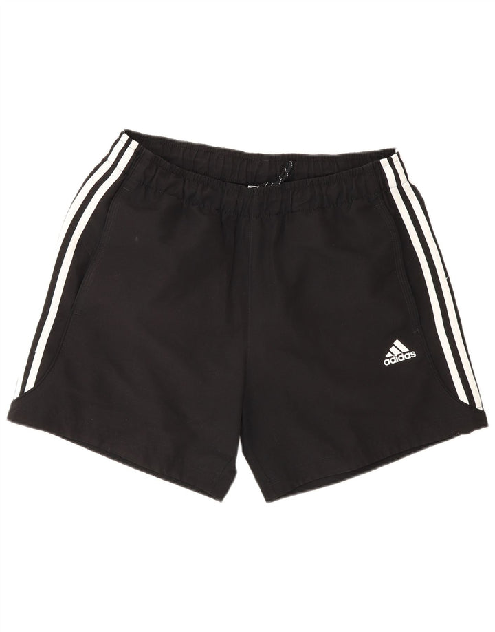 Shorts esportivos masculinos Adidas Regular Fit médio preto poliéster esportivo