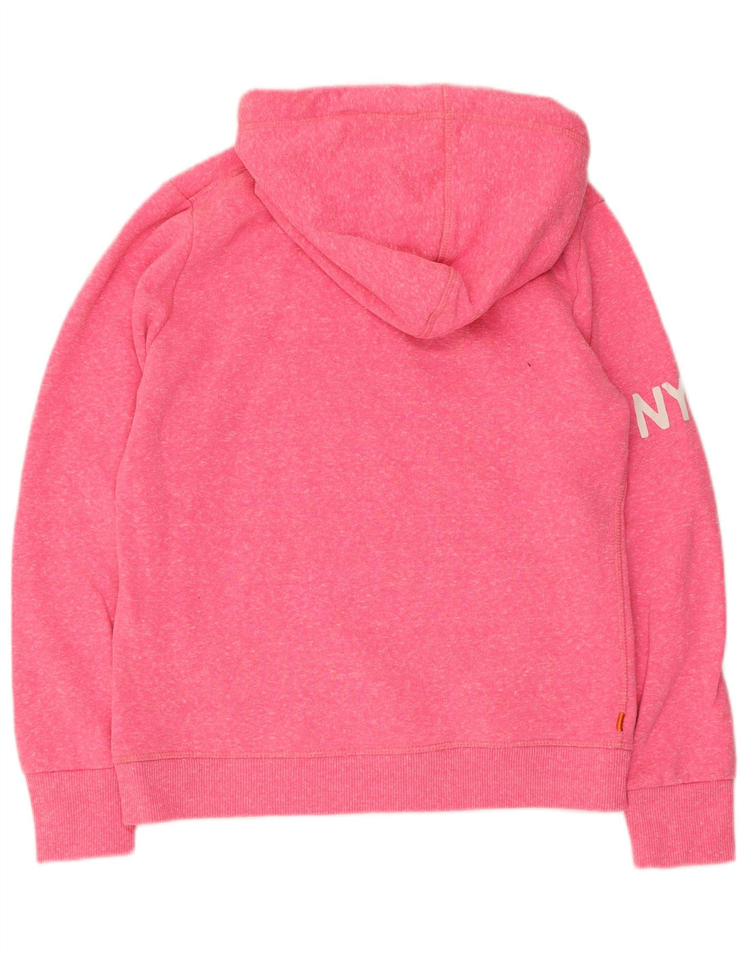 Superdry feminino gráfico moletom com capuz UK 14 poliéster rosa médio