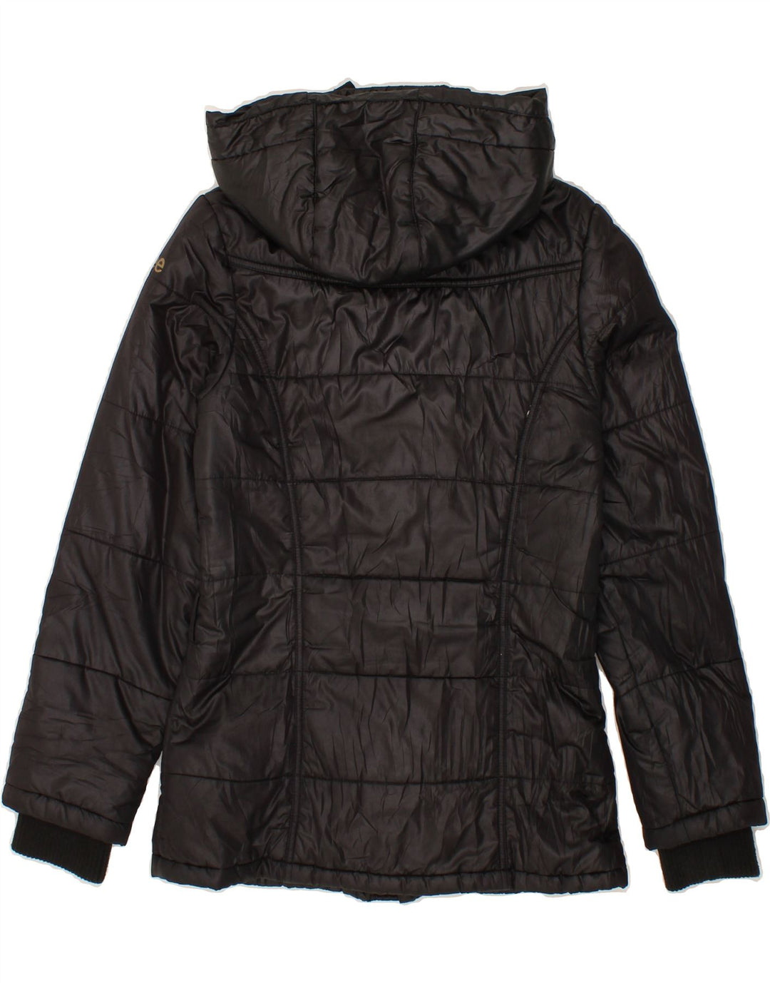 LEE Womens Hooded Padded Jacket UK 6 XS Black Polyamide Vintage Lee and Second-Hand Lee from Messina Hembry 