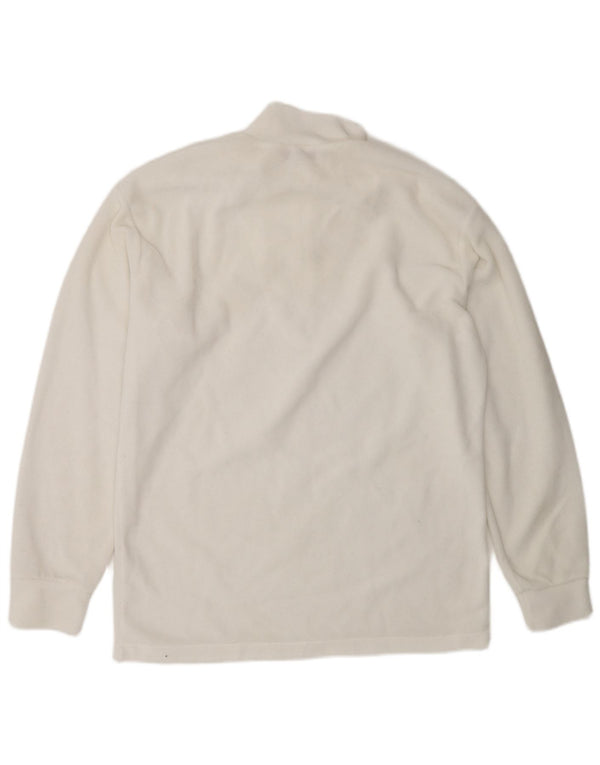 Fila Mens Zip Neck Fleece Jumper IT 48 Médio Poliéster Branco