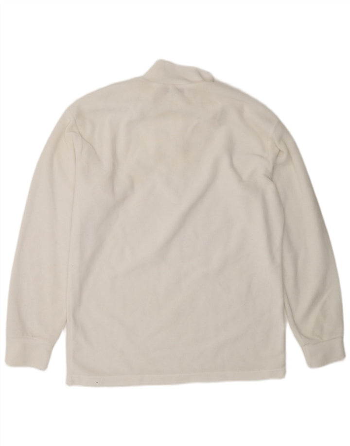 Fila Mens Zip Neck Fleece Jumper IT 48 Médio Poliéster Branco