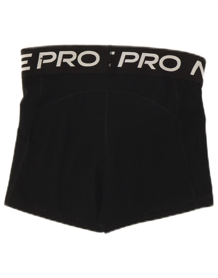 Shorts esportivos gráficos Nike Womens Dri Fit UK 10 pequeno poliéster preto