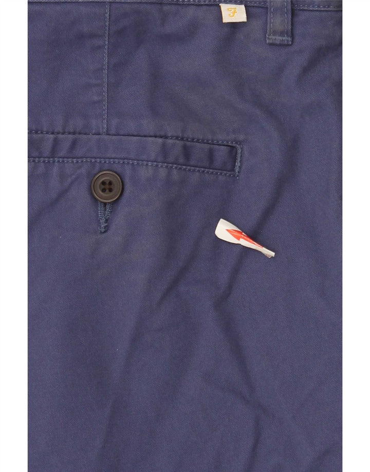 Farah Mens Regular Chino Shorts W34 Grande Algodão Azul