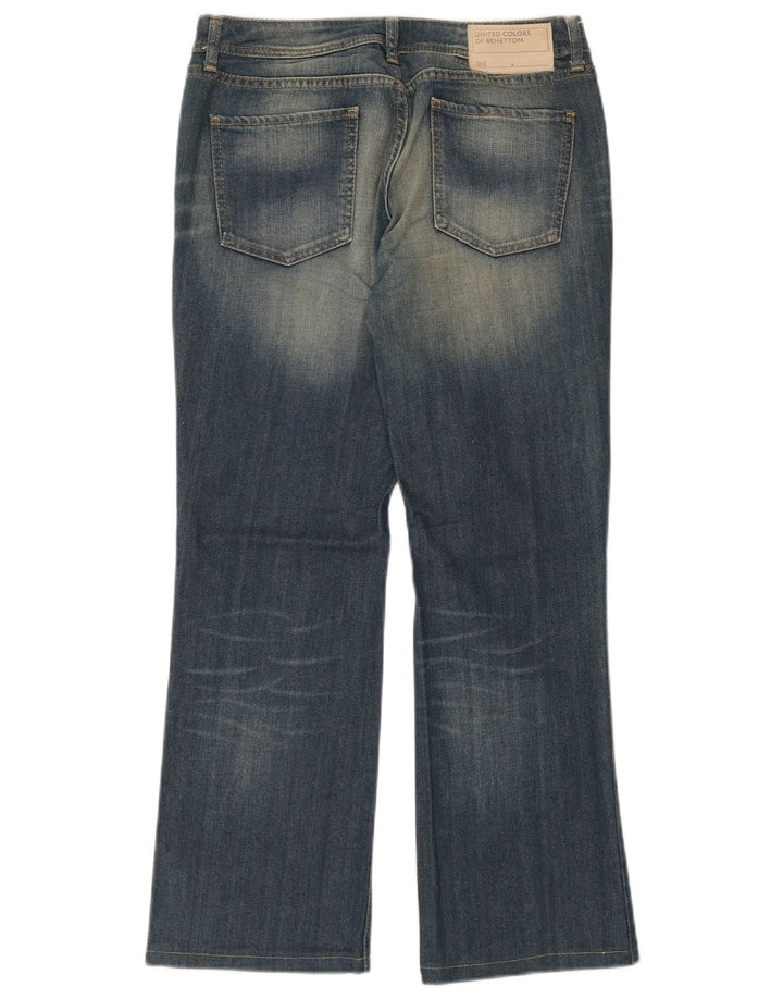 Benetton Jeans Bootcut Feminino W28 L29 Azul Algodão