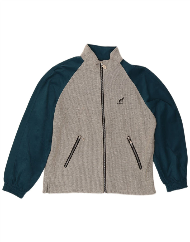 AUSTRALIAN L'ALPINA Jaqueta masculina de treino IT 46 Small Grey Colourblock