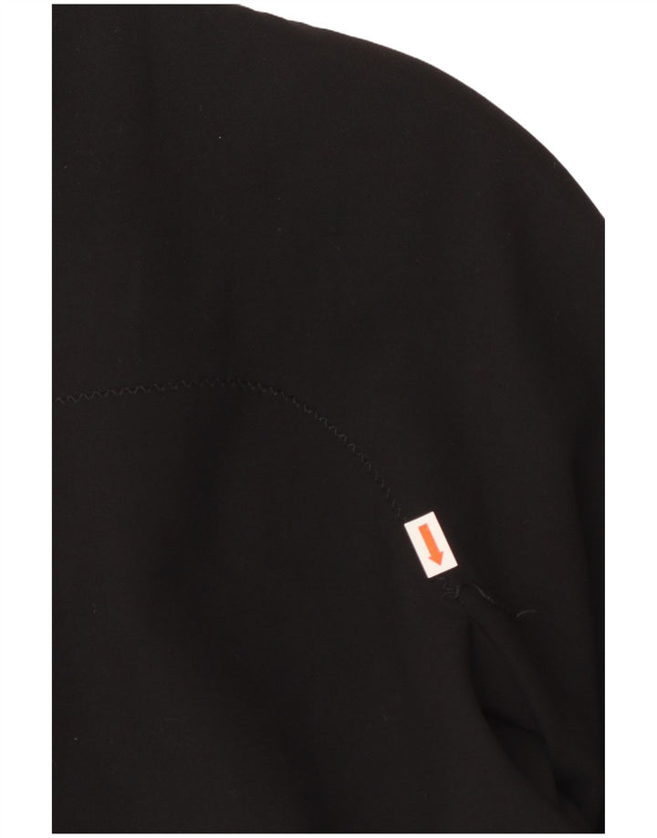 Jaqueta blazer feminina VINTAGE UK 10 poliéster preto pequeno