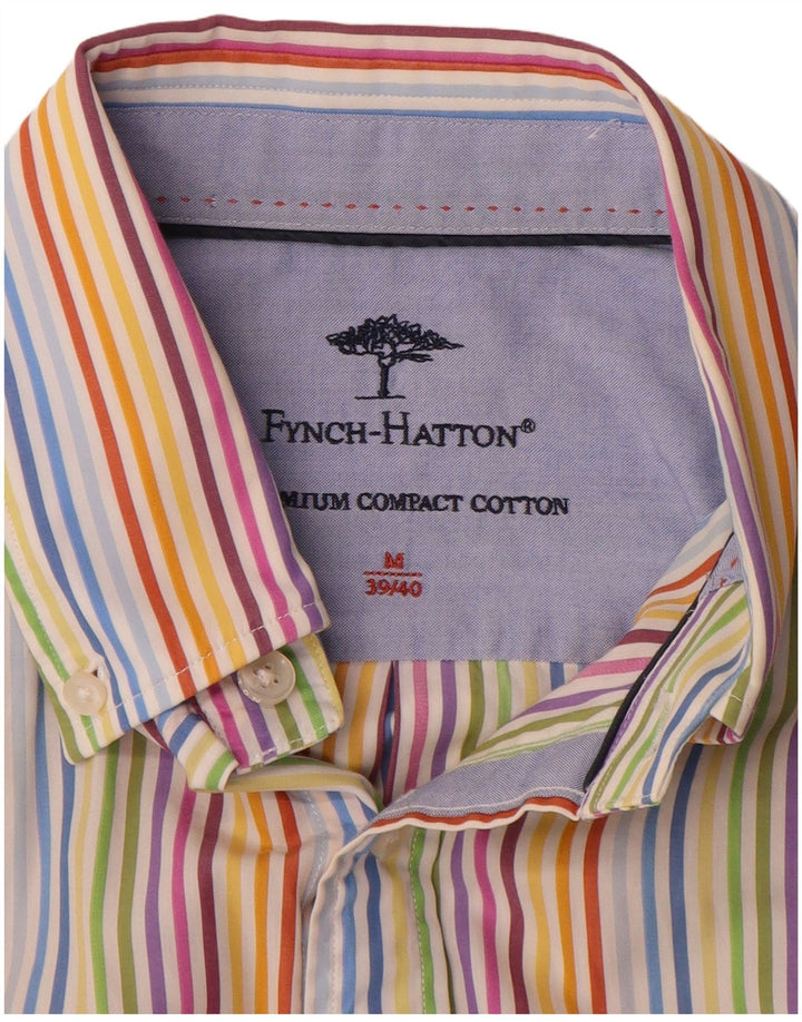 Camisa masculina Fynch Hatton tamanho 39/40 médio listrado multicolorido
