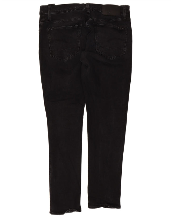 G-Star Masculino 3301 Slim Jeans W36 L32 Algodão Preto