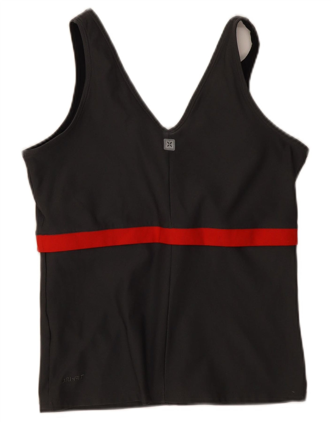 Nike Womens Vest Top UK 14/16 Grande Preto Colorblock Poliéster