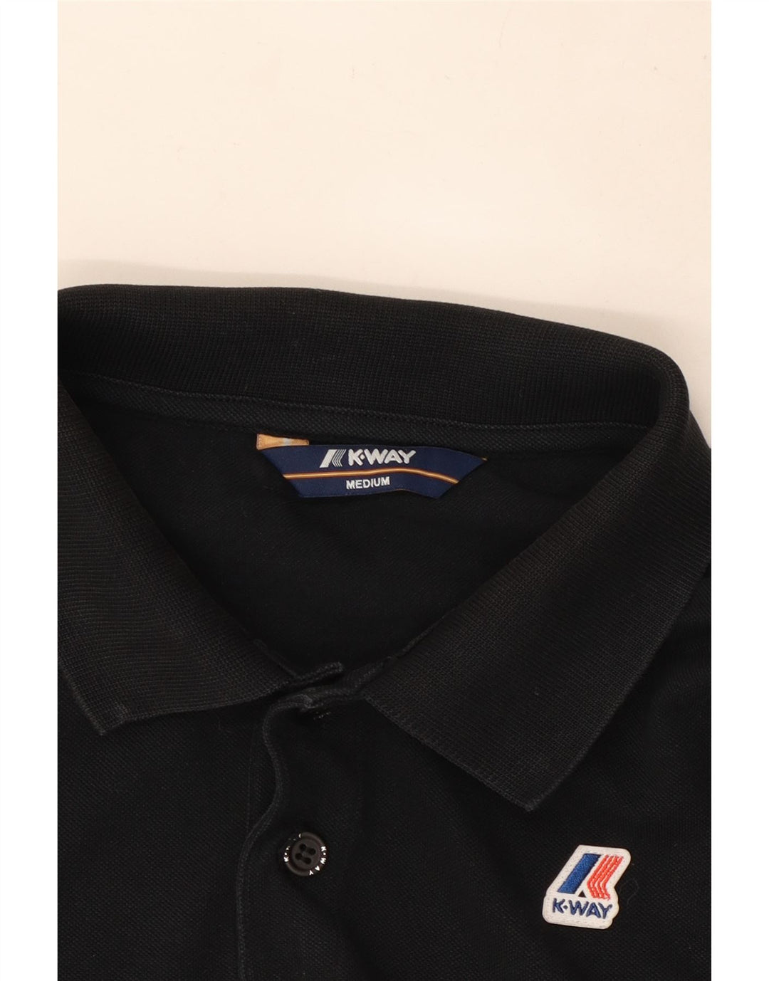 Camisa polo masculina K-Way média preta