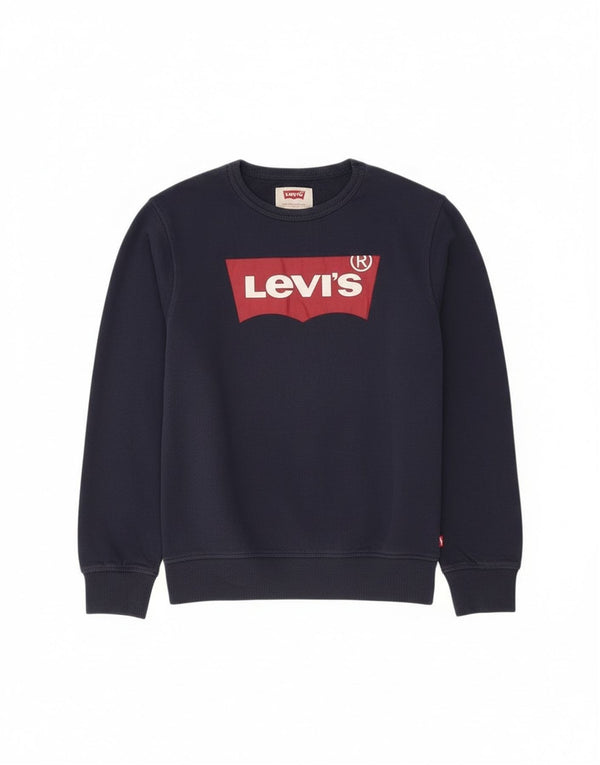 Levi's Girls Graphic Sweatshirt Jumper 15-16 Years Navy Blue Cotton