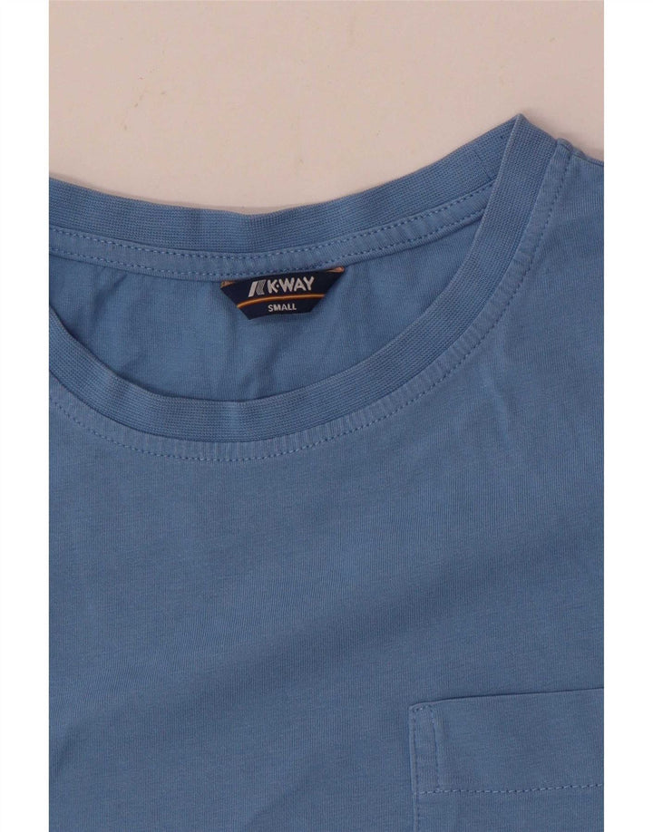 Camiseta feminina K-Way UK 10 pequena azul