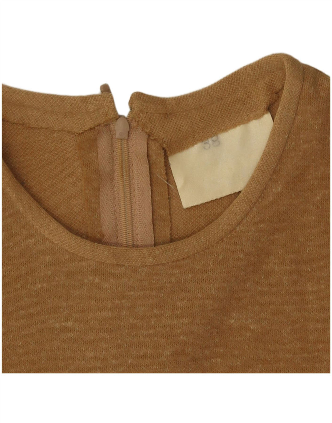 Vestido vintage feminino linha A IT 38 XS poliéster bege