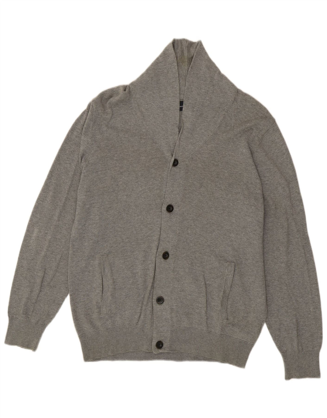 Suéter cardigã masculino Marks & Spencer grande algodão cinza