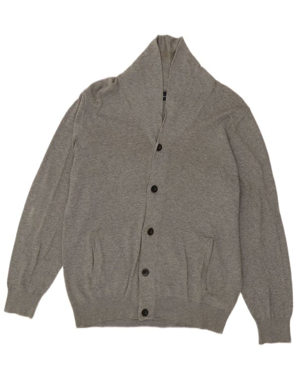 Marks & Spencer Mens Cardigan Sweater Large Grey Cotton