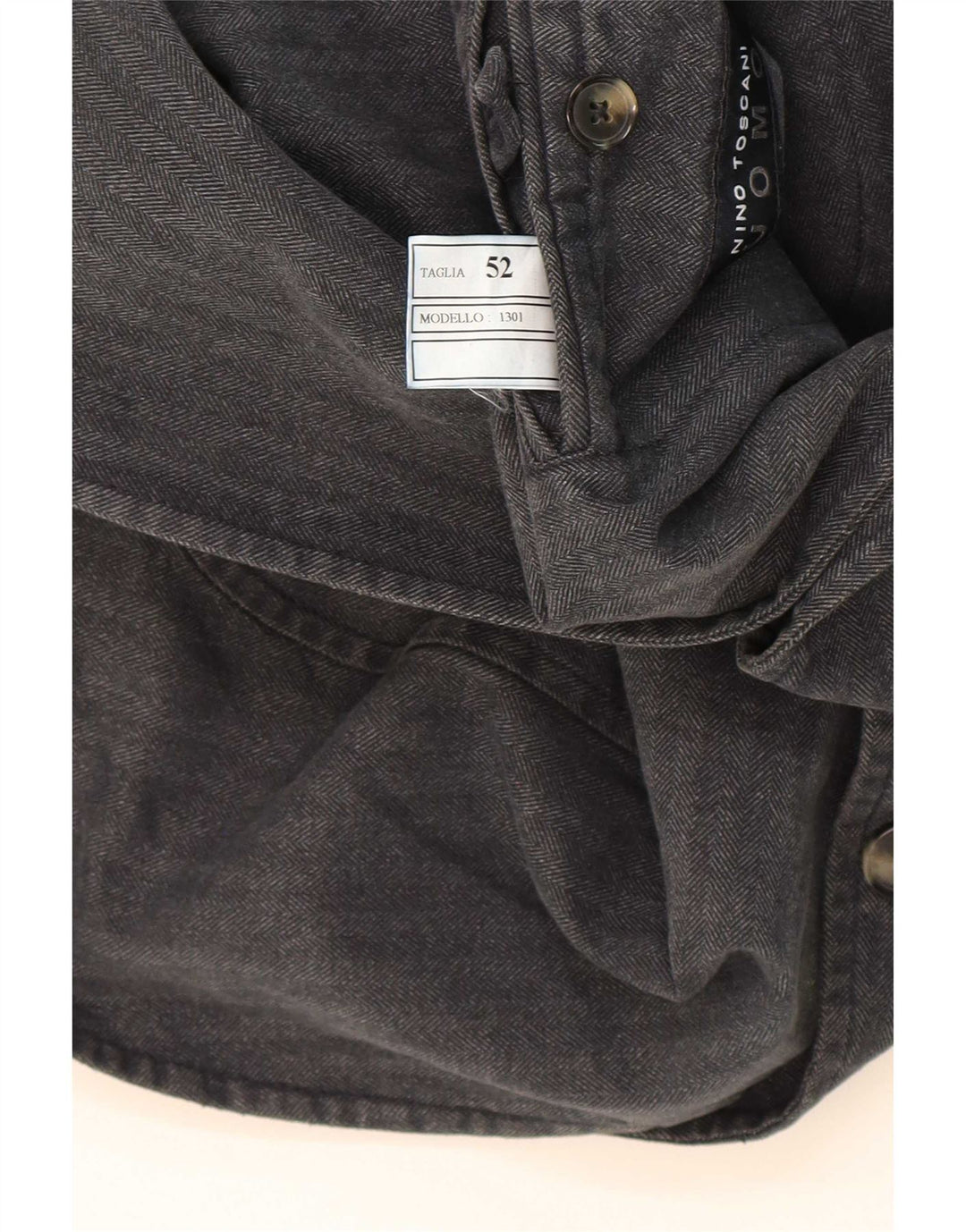 Jaqueta blazer masculina vintage com 3 botões IT 52 XL algodão listrado cinza