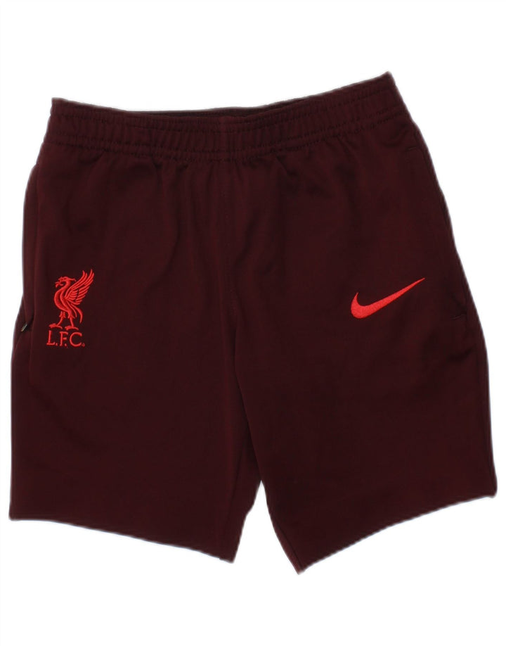 NIKE Meninos Liverpool Sport Shorts 8-9 Anos Pequeno Poliéster Borgonha