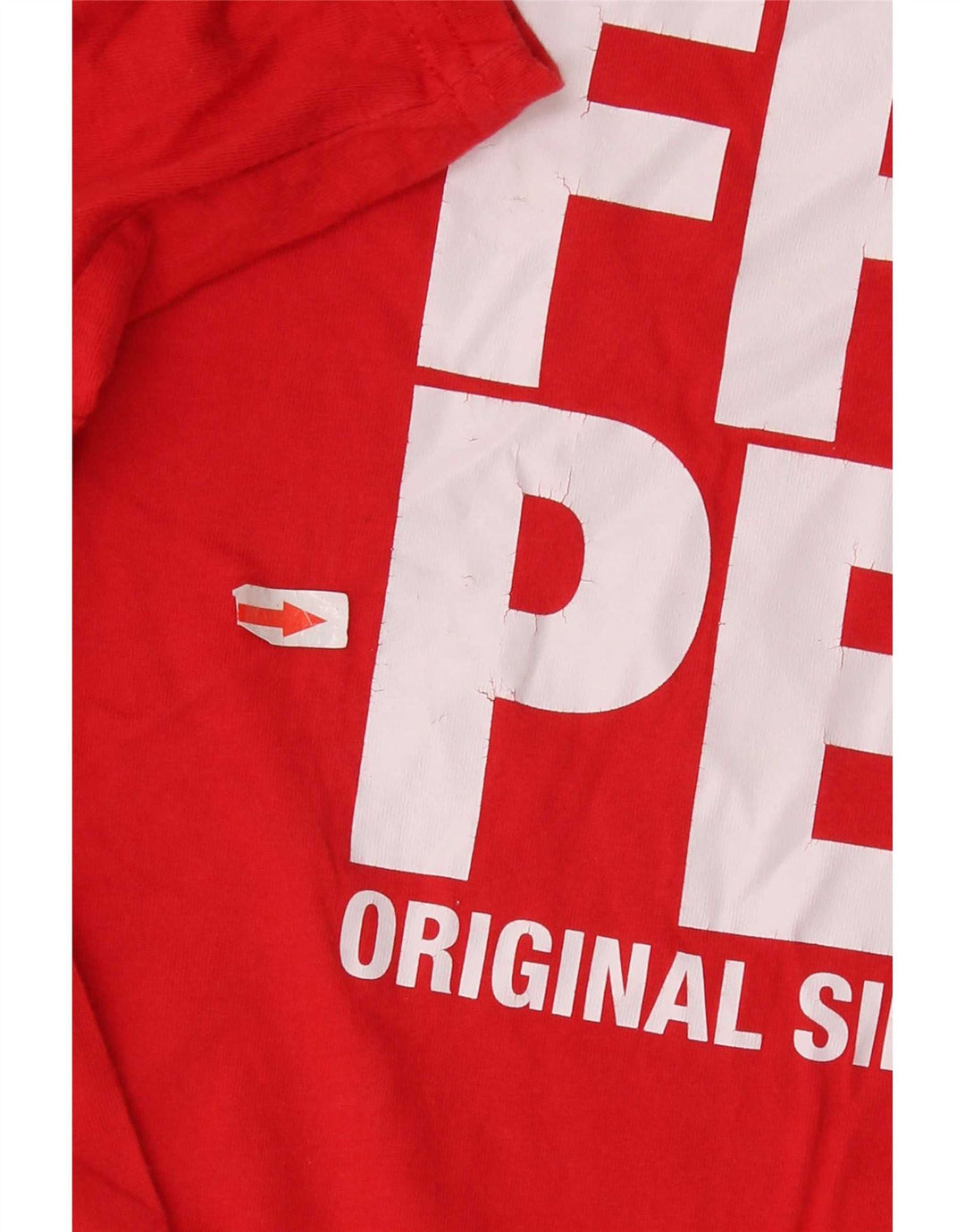 Camiseta gráfica masculina Fred Perry grande algodão vermelho
