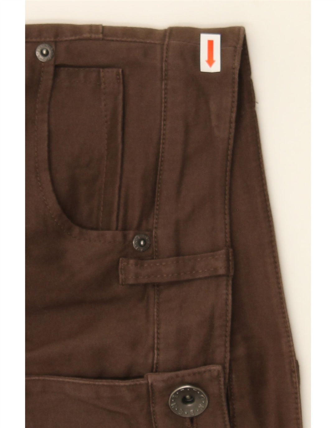 BENETTON Womens Straight Casual Trousers W28 L28 Brown Vintage Benetton and Second-Hand Benetton from Messina Hembry 