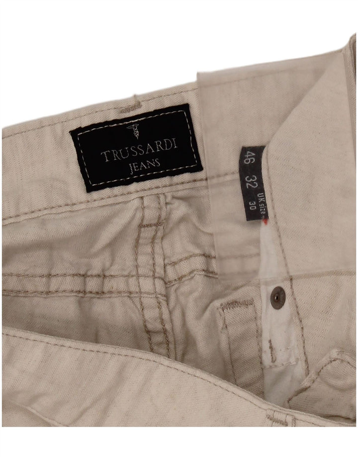TRUSSARDI Shorts feminino casual W30 médio bege