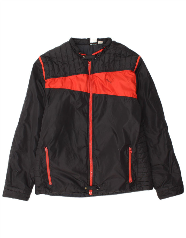 Jaqueta PUMA masculina acolchoada UK 38 médio preto colorblock
