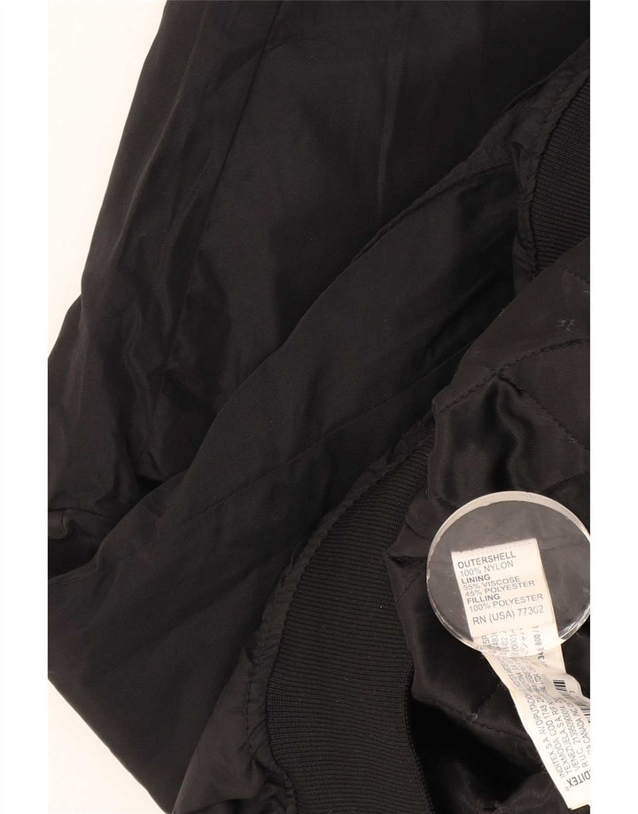 Jaqueta utilitária masculina vintage UK 38 nylon preto médio
