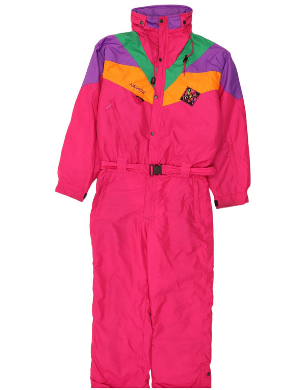 Macacão de esqui masculino Nevica UK 40 poliéster colorblock rosa médio