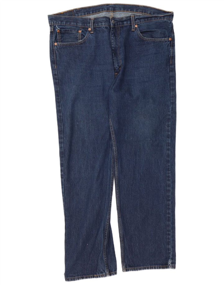 Levi's Masculino 505 Straight Jeans W40 L30 Azul Marinho Algodão