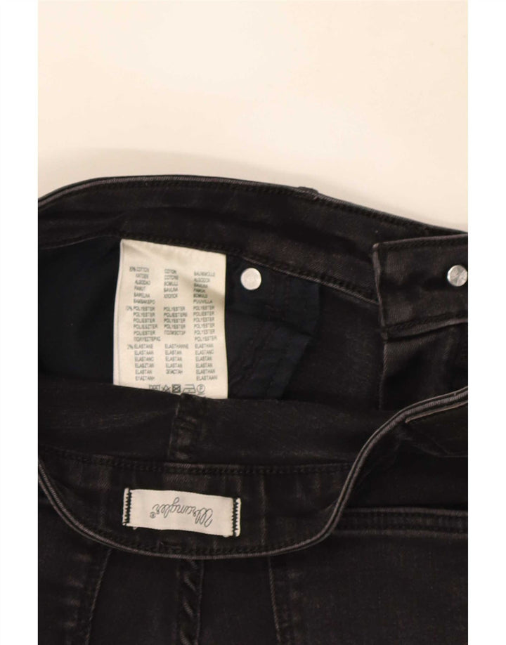 Jeans retos femininos Wrangler W32 L32 algodão preto