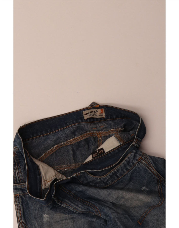 Shorts jeans cargo masculino WPM IT 48 médio W29 algodão azul