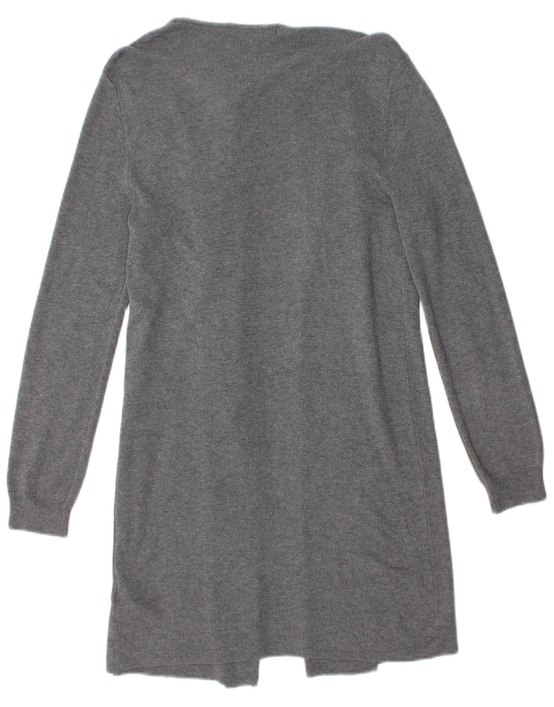 Marks & Spencer Suéter feminino Longline Open Cardigan Reino Unido 10 Pequeno Cinza