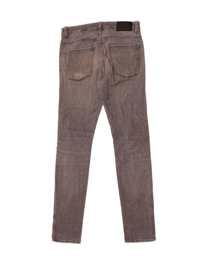 Hugo Boss Mens Slim Jeans Médio Algodão Cinza