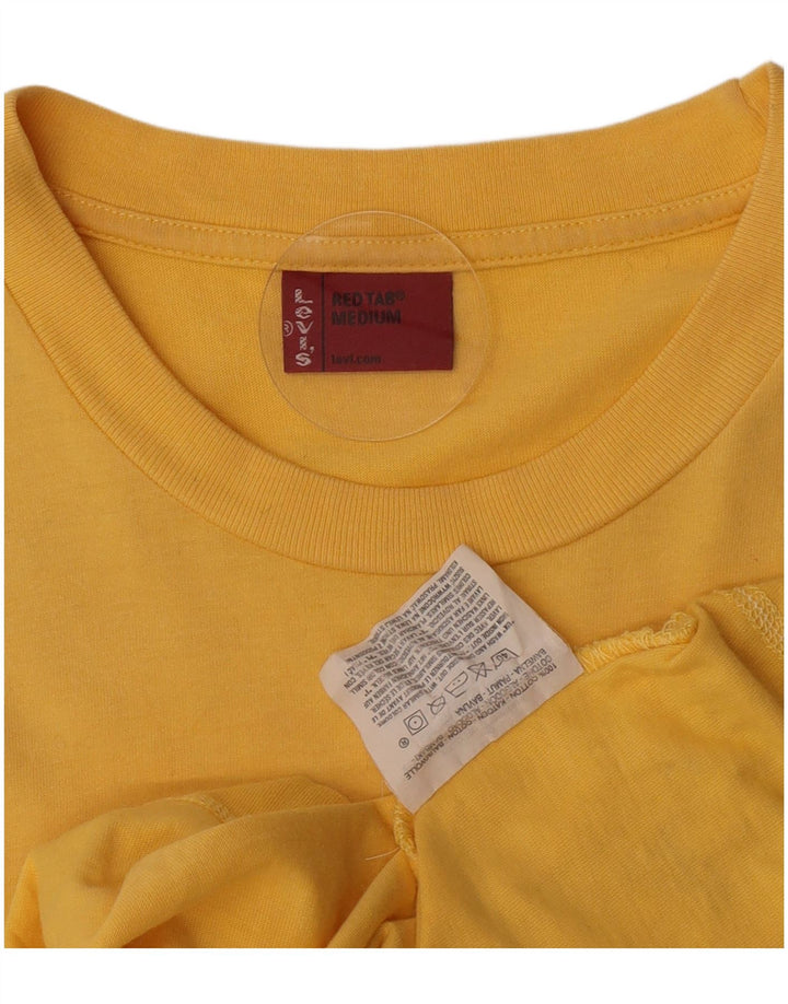Camiseta gráfica masculina Levi's Top médio algodão amarelo