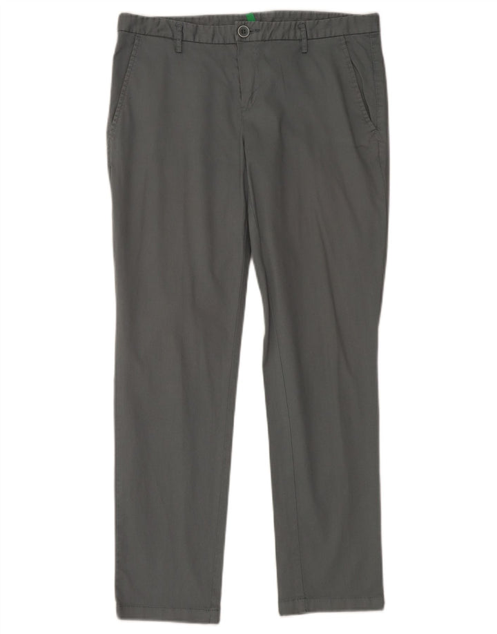 Calça Chino Slim Feminina Benetton IT 42 Médio W32 L28 Cinza