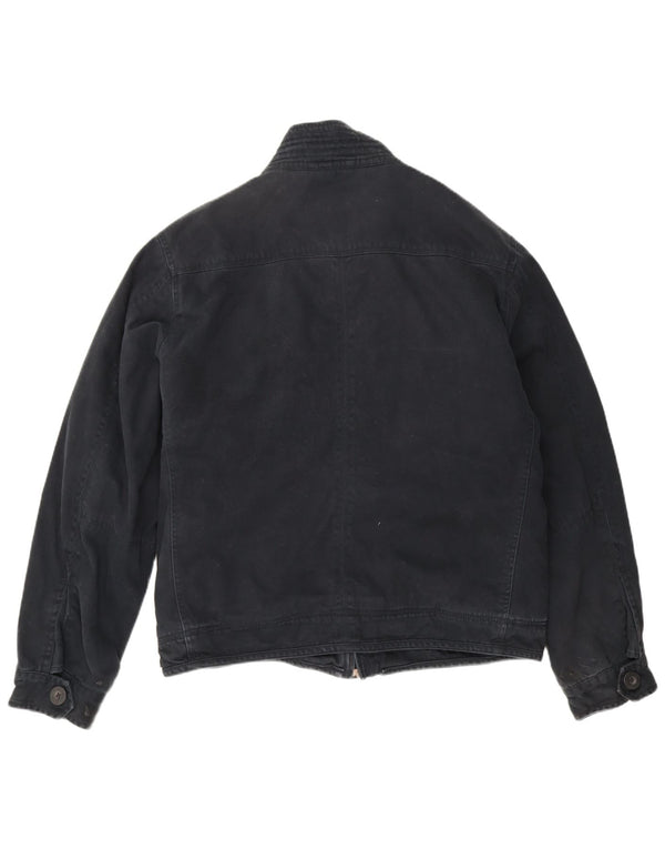Jaqueta utilitária masculina Sherpa Crew Clothing UK 42 XL azul marinho algodão