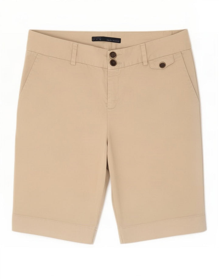 Zara Womens Chino Shorts Grande W32 Bege