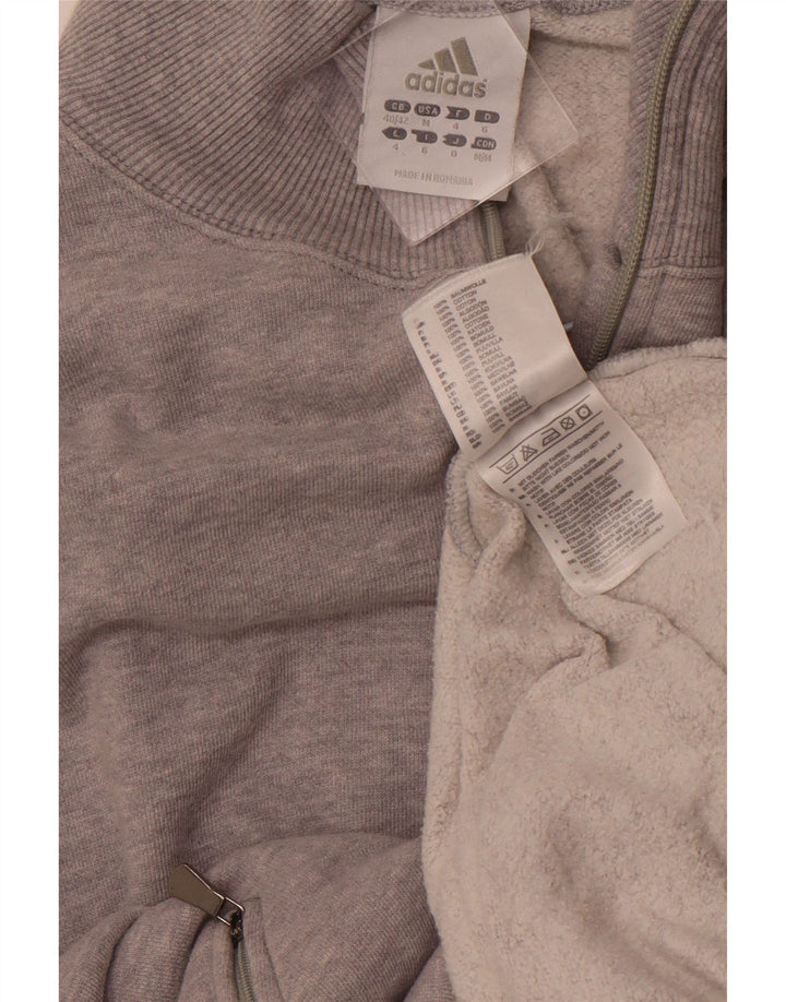 ADIDAS Mens Tracksuit Top Jacket UK 40/42 Médio Cinza Algodão