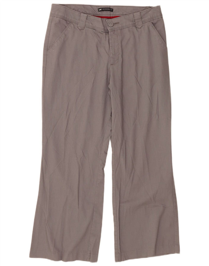Lee Womens Modern Fit Straight Chino Calças W34 L27 Cinza