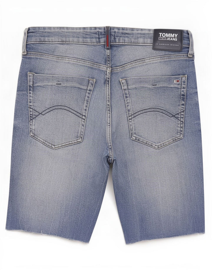 Tommy Hilfiger Masculino Thavar Slim Denim Shorts W33 Médio Azul Algodão