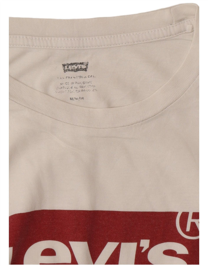 Camiseta gráfica masculina LEVI'S Top médio branco