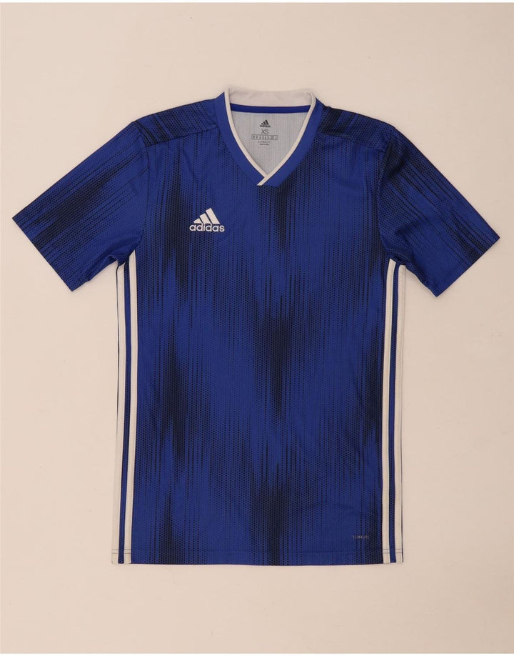 Adidas Masculino Climalite Camiseta Top XS Azul Geométrico Poliéster