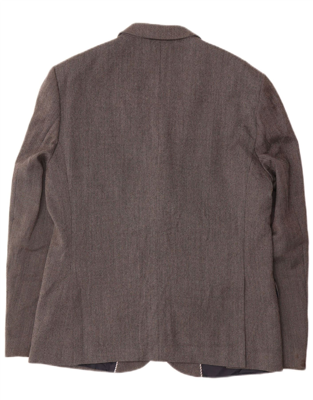 Jaqueta blazer masculina Marks & Spencer com 2 botões Slim Fit Reino Unido 42 grande lã cinza