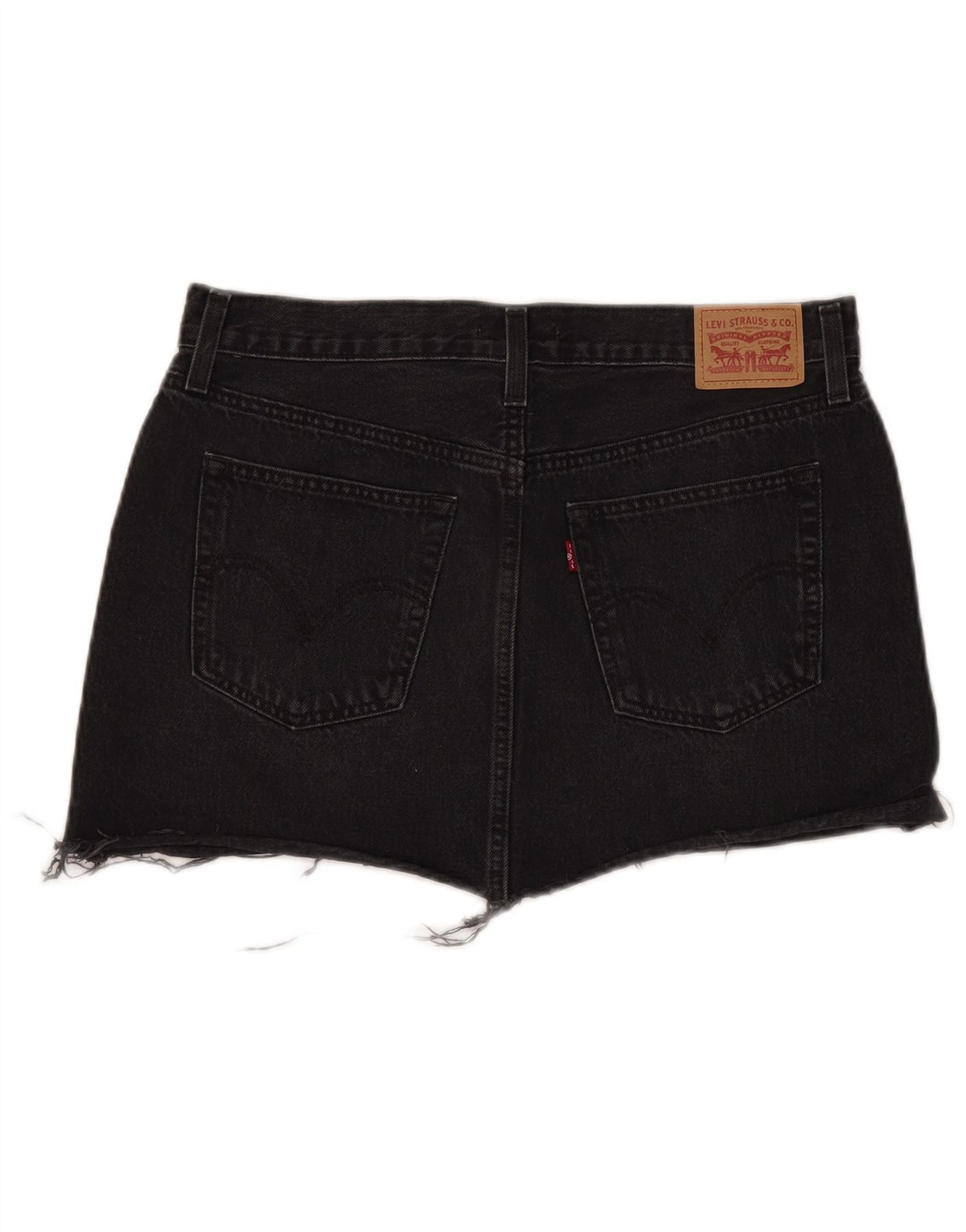 Saia jeans feminina Levi's W31 algodão preto médio