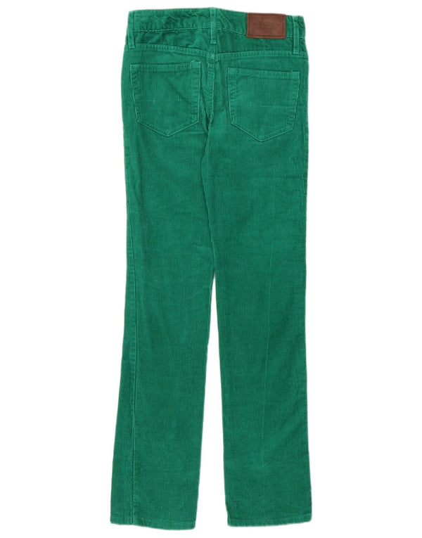 Polo Ralph Lauren Calça feminina slim de veludo Reino Unido 8 pequena W26 L28 verde