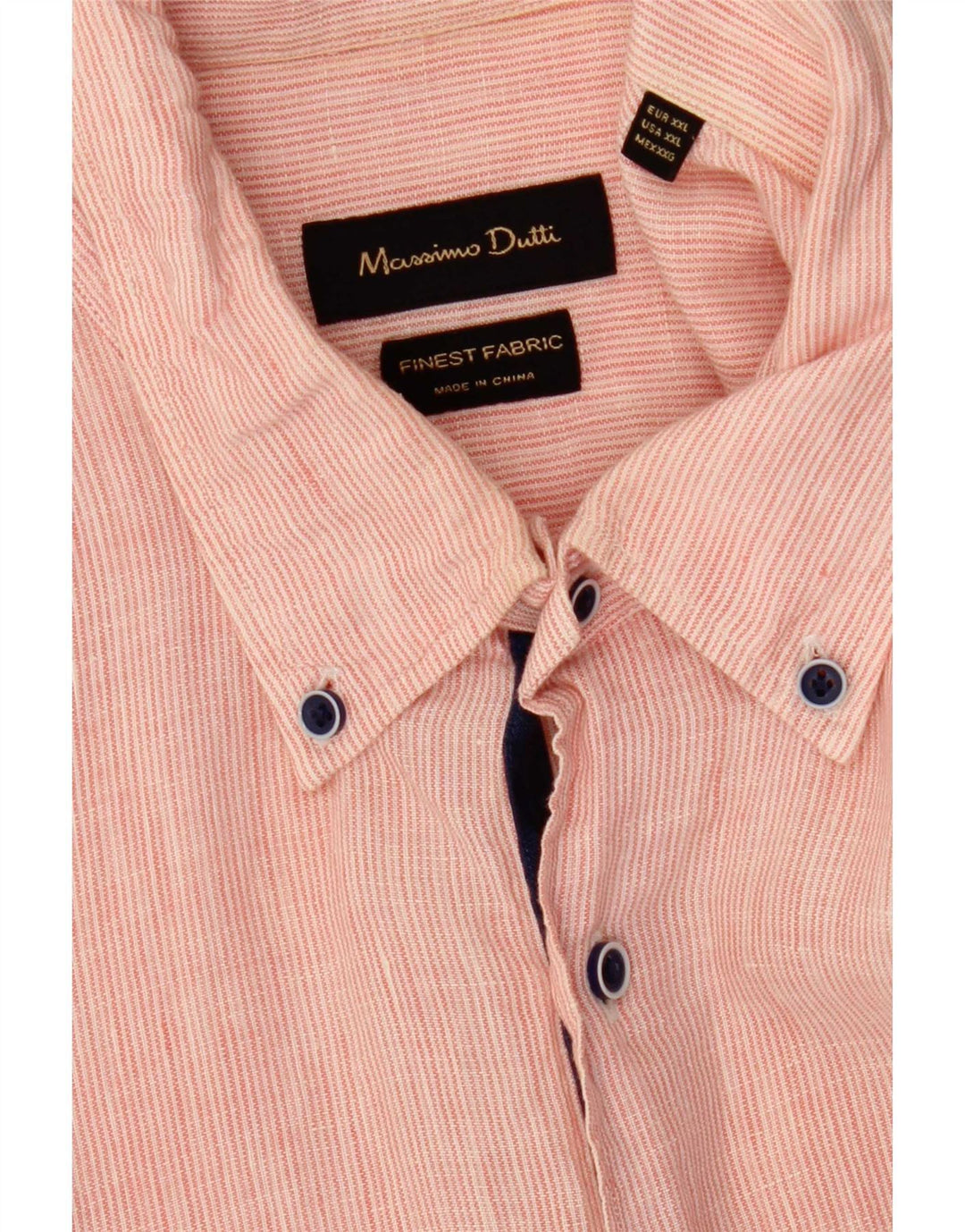 Camisa masculina Massimo Dutti 2XL listra rosa