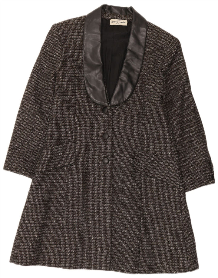 Sobretudo feminino Pierre Cardin Reino Unido 10 pequeno preto manchado