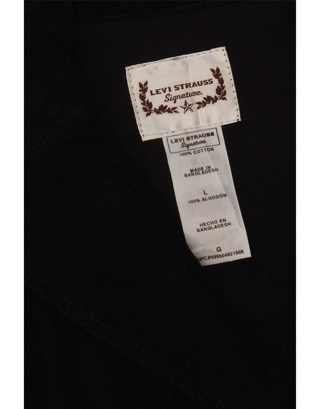 Casaco feminino de veludo cotelê Levi's UK 16 grande algodão preto